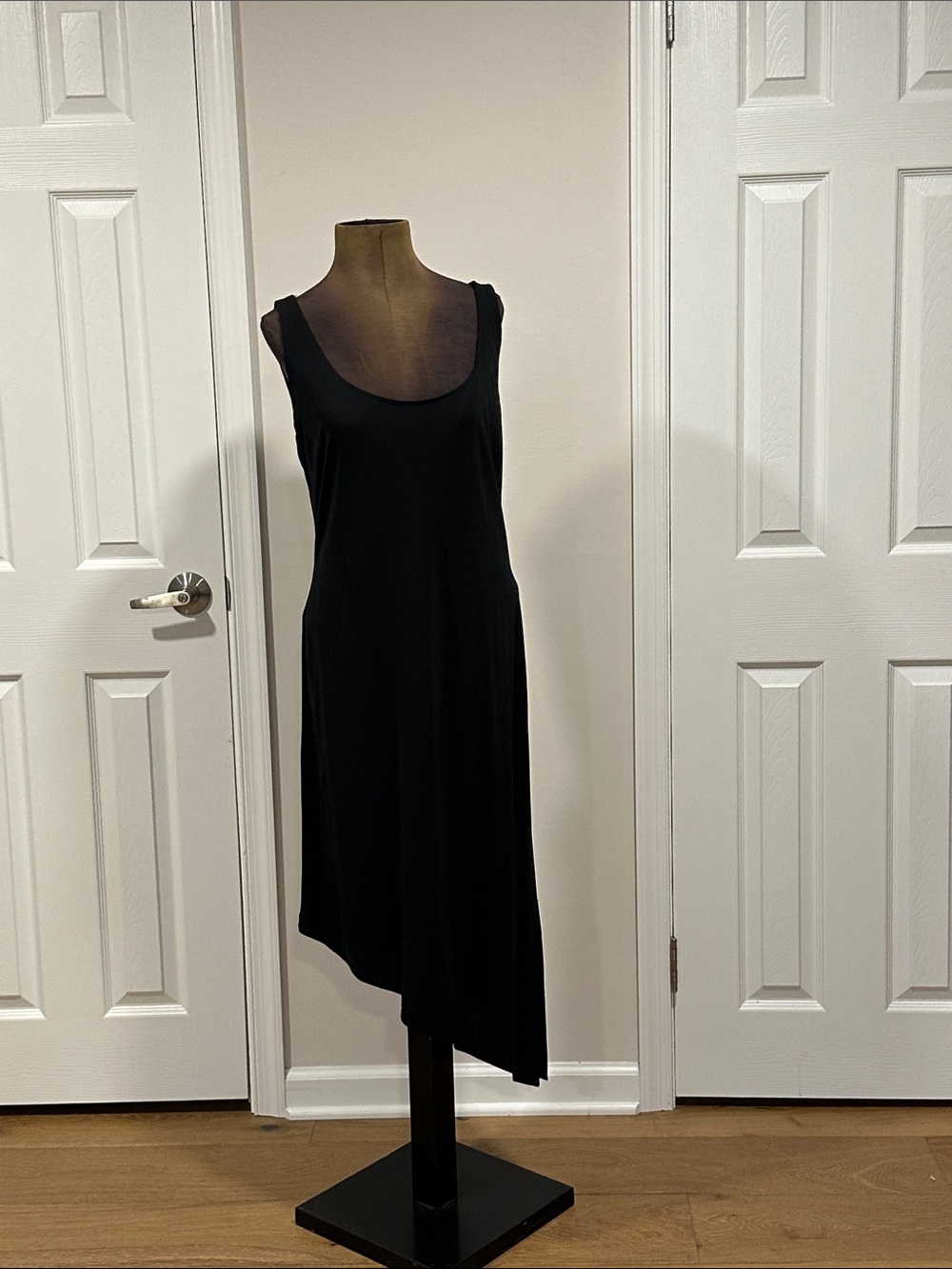 Maggy London Classic Black Asymmetric Tank Dress size 14